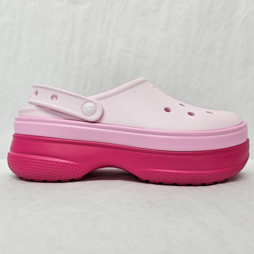 Crocs Classic Stacked Clog Platform 211355-6ZQ Pink Dragon Fruit Womens Size 8 - Picture 2 of 8